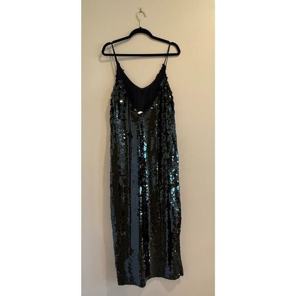Free People Black Paillette Intimately Sequin Dress Small Petite - Picture 4 of 5